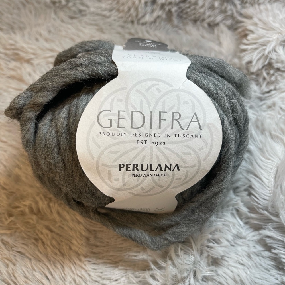 ⭐️Gedifra Perulana Wool Yarn, gray, 00504, 100 grams, 50 m